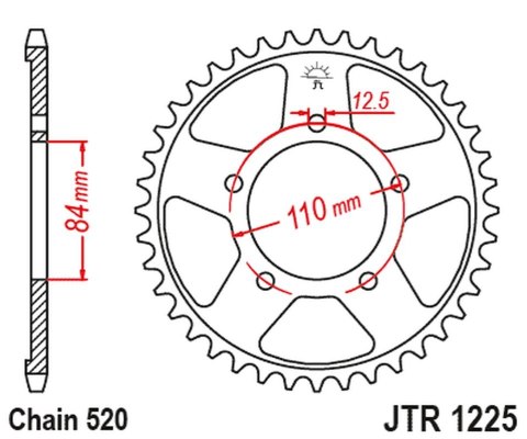 JT ZĘBATKA TYLNA 4734 41 HONDA CB 500X '18-'23, CB500F '22'-23, CBR 500R '22-'23 (ŁAŃC.520) (473441JT) JT ZĘBATKA TYLNA 4734 41 HONDA CB 500X '18-'23, CB500F '22'-23, CBR 500R '22-'23 (ŁAŃC.520) (473441JT)