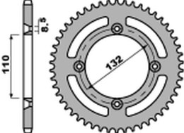 PBR ZĘBATKA TYLNA 4486 46 KTM SX 85 '04-'24, SX 105 '07-'11 (JTR895.46) (ŁAŃC. 428) (STD.-3)