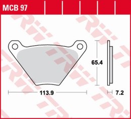 TRW ZF KLOCKI HAMULCOWE KH024/2 ORGANIC HARLEY-DAVIDSON FL/FLH/FLHS 1200, FLH/FXB/FXE/FXEF/FXS 1340 '75-'85 PRZÓD/TYŁ