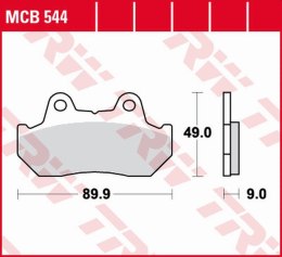 TRW ZF KLOCKI HAMULCOWE KH069 KH069/2/3 ORGANIC HONDA CBX 125F '84-'88, CN 250 HELIX '86-'99, NSR 250/400R '85-'86, CB 450 '83-'