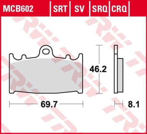 TRW ZF KLOCKI HAMULCOWE KH158 CARBON RACING HUSABERG FS 450 '03-'05, FS 650 '01-'05, KAWASAKI ZZR 500 '90-'05, SUZUKI RGV 250 '9 TRW ZF KLOCKI HAMULCOWE KH158 CARBON RACING HUSABERG FS 450 '03-'05, FS 650 '01-'05, KAWASAKI ZZR 500 '90-'05, SUZUKI RGV 250 '9