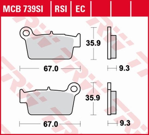 TRW ZF KLOCKI HAMULCOWE KH367 ORGANIC APRILIA RXV/SXV 450/550 '06-'15, BETA RR 125/200/250/300/350/390/400 '09-, KAWASAKI KX-F 2 TRW ZF KLOCKI HAMULCOWE KH367 ORGANIC APRILIA RXV/SXV 450/550 '06-'15, BETA RR 125/200/250/300/350/390/400 '09-, KAWASAKI KX-F 2