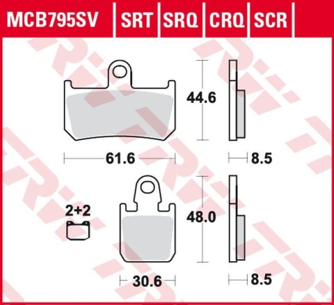 TRW ZF KLOCKI HAMULCOWE KH442/4 CARBON RACING YAMAHA YZF R1 '06-'14, MT-01 1700 '05-'12, XV 1700 V-MAX '09-'16 PRZÓD TRW ZF KLOCKI HAMULCOWE KH442/4 CARBON RACING YAMAHA YZF R1 '06-'14, MT-01 1700 '05-'12, XV 1700 V-MAX '09-'16 PRZÓD
