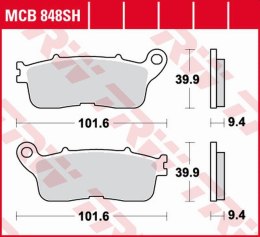 TRW ZF KLOCKI HAMULCOWE KH636 SINTER STREET HONDA VFR 1200F '10-'16, VFR 1200X CROSSTOURER '12-, TYŁ