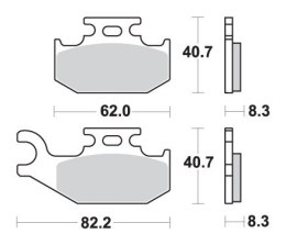 SBS PROMOCJA KLOCKI HAMULCOWE KH414 OFF-ROAD SINTER KOLOR ZŁOTY