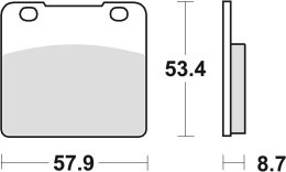 TRW ZF KLOCKI HAMULCOWE KH103 ORGANIC SUZUKI VS 1400 87-03, GSXF 1100 88-92, VS 800 92-03, VS 600 94-97, YAMAHA SRX 250 85-87, P