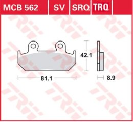 TRW ZF KLOCKI HAMULCOWE KH121 SINTER RACING HONDA CMX 450 86-89, CBR 600 87-94, XRV 750 AFRICA TWIN 90-92, PRZÓD (ZASTĘPUJĄ MCB5