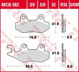 TRW ZF KLOCKI HAMULCOWE KH135 KH214 SINTER STREET APRILIA SX 125 18-, HONDA NSR 150 02-, KAWASAKI KLX 125 10-13, KDX 250 90-94, 
