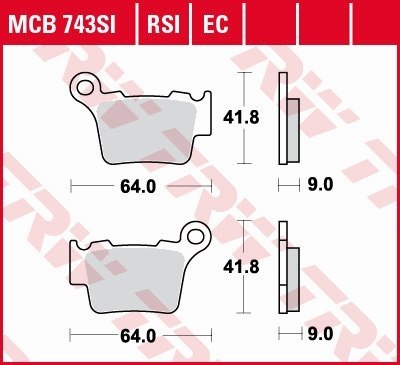 TRW ZF KLOCKI HAMULCOWE KH368 ORGANIC BMW G 450 X / SMR 08-11, KTM EXC / SX 125 04-16, EXC / SX 250 03-17, EXC 300 04-, EXC 350 TRW ZF KLOCKI HAMULCOWE KH368 ORGANIC BMW G 450 X / SMR 08-11, KTM EXC / SX 125 04-16, EXC / SX 250 03-17, EXC 300 04-, EXC 350