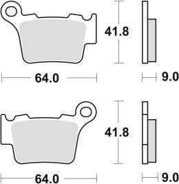TRW ZF KLOCKI HAMULCOWE KH368 SINTER OFFROAD (WYCZYNOWE) BMW G 450 X / SMR 08-11, KTM EXC / SX 125 04-16, EXC / SX 250 03-17, EX