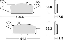 TRW ZF KLOCKI HAMULCOWE KH444 SINTER OFFROAD YAMAHA RAPTOR YFM 250 08-20, GRIZZLY YFM 550 09-20, GRIZZLY YFM 700 07-20, PRAWY PR