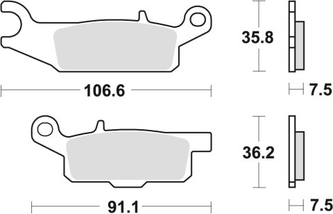 TRW ZF KLOCKI HAMULCOWE KH444 SINTER OFFROAD YAMAHA RAPTOR YFM 250 08-20, GRIZZLY YFM 550 09-20, GRIZZLY YFM 700 07-20, PRAWY PR TRW ZF KLOCKI HAMULCOWE KH444 SINTER OFFROAD YAMAHA RAPTOR YFM 250 08-20, GRIZZLY YFM 550 09-20, GRIZZLY YFM 700 07-20, PRAWY PR
