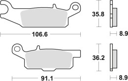 TRW ZF KLOCKI HAMULCOWE KH446 SINTER OFFROAD YAMAHA YFM 550 GRIZZLY 09-, YFM 700 GRIZZLY 07-, TYŁ