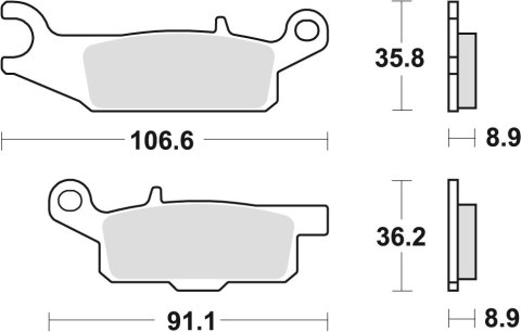 TRW ZF KLOCKI HAMULCOWE KH446 SINTER OFFROAD YAMAHA YFM 550 GRIZZLY 09-, YFM 700 GRIZZLY 07-, TYŁ TRW ZF KLOCKI HAMULCOWE KH446 SINTER OFFROAD YAMAHA YFM 550 GRIZZLY 09-, YFM 700 GRIZZLY 07-, TYŁ