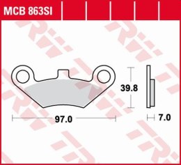 TRW ZF KLOCKI HAMULCOWE KH453 SINTER OFFROAD QUADZILLA 500 06-, PRZÓD, CF MOTO 500