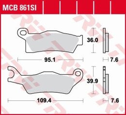 TRW ZF KLOCKI HAMULCOWE KH617 SINTER OFFROAD CAN-AM OUTLANDER 800 / 1000 12-, RENEGADE 1000 12-, PRAWY PRZÓD