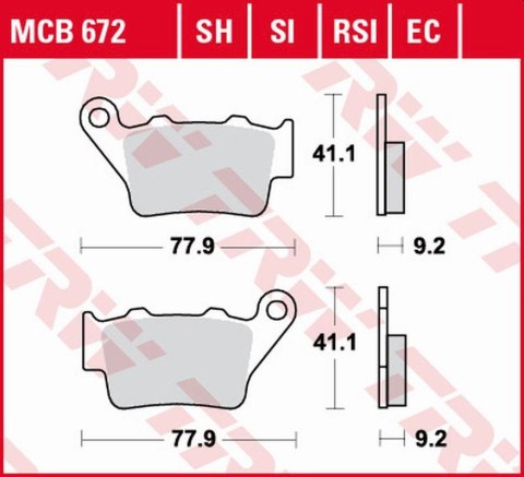 TRW ZF KLOCKI HAMULCOWE KH213 ECO ORGANIC HONDA NX 500/650 DOMINATOR '95-'01, SLR 650 '97-'98, KTM SX/EXC/EGS/LC4/DUKE 125/250/3 TRW ZF KLOCKI HAMULCOWE KH213 ECO ORGANIC HONDA NX 500/650 DOMINATOR '95-'01, SLR 650 '97-'98, KTM SX/EXC/EGS/LC4/DUKE 125/250/3