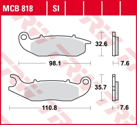 TRW ZF KLOCKI HAMULCOWE KH465 SINTER OFFROAD AJP PR3/PR4/PR5 '13-,DERBI TERRA/CITY CROSS 125 '08-'16, HONDA CRF 250L/M/R '13-, P TRW ZF KLOCKI HAMULCOWE KH465 SINTER OFFROAD AJP PR3/PR4/PR5 '13-,DERBI TERRA/CITY CROSS 125 '08-'16, HONDA CRF 250L/M/R '13-, P