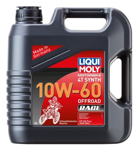 LIQUI MOLY OLEJ SILNIKOWY MOTORBIKE 4T SYNTETYCZNY 10W60 OFFROAD RACE 4L (4) LIQUI MOLY OLEJ SILNIKOWY MOTORBIKE 4T SYNTETYCZNY 10W60 OFFROAD RACE 4L (4)