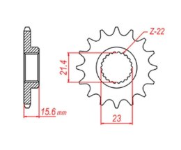MTX PARTS ZĘBATKA PRZEDNIA 441 15 YAMAHA XT 600 '89-'98, XTZ 660 '91-'98 (JTF577.15) (ŁAŃC. 520)
