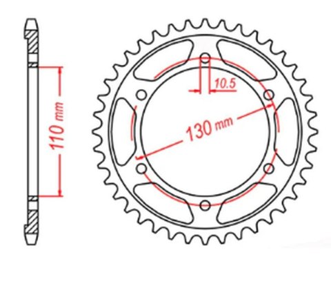 MTX PARTS ZĘBATKA TYLNA 241 47 YAMAHA R1 '09-'14, FZ6 '04-'09, R6 '03-'10 (+1) (JTR479.47) (ŁAŃC. 530) MTX PARTS ZĘBATKA TYLNA 241 47 YAMAHA R1 '09-'14, FZ6 '04-'09, R6 '03-'10 (+1) (JTR479.47) (ŁAŃC. 530)