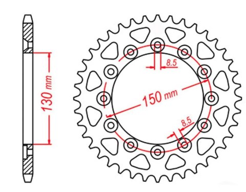 MTX PARTS ZĘBATKA TYLNA 245 41 HONDA XL 600 LM '85-'88 (JTR245/2.41) (ŁAŃC. 520) MTX PARTS ZĘBATKA TYLNA 245 41 HONDA XL 600 LM '85-'88 (JTR245/2.41) (ŁAŃC. 520)