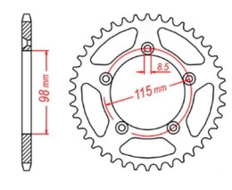 MTX PARTS ZĘBATKA TYLNA 4552 48 KTM SX 65 '12-'18 (JTR894.48) (ŁAŃC. 420)
