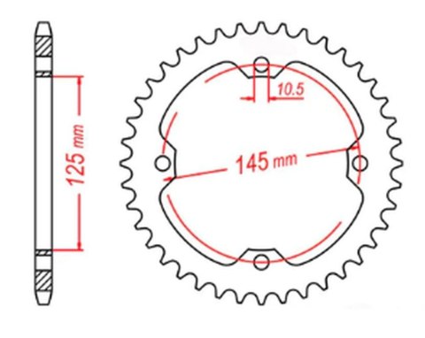 MTX PARTS ZĘBATKA TYLNA 4588 38 YAMAHA YFZ 450R '09-'19, YFM 250/350/450/700 RAPTOR (458838JT) (ŁAŃC. 520) - MOŻE ZASTĄPIĆ JTR85 MTX PARTS ZĘBATKA TYLNA 4588 38 YAMAHA YFZ 450R '09-'19, YFM 250/350/450/700 RAPTOR (458838JT) (ŁAŃC. 520) - MOŻE ZASTĄPIĆ JTR85