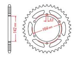 MTX PARTS ZĘBATKA TYLNA 4589 44 HYOSUNG GT 650 '04-'15 (JTR1074.44) (ŁAŃC. 525)
