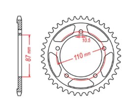 MTX PARTS ZĘBATKA TYLNA 795 39 SUZUKI GS 500 E/F '88-'10 (JTR823.39) (ŁAŃC. 520)