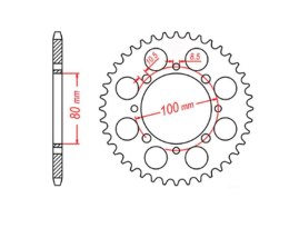 MTX PARTS ZĘBATKA TYLNA 819 41 SUZUKI GZ 250 MARAUDER '99-'10, GN 250 '82-'99 (JTR819/2.41) (ŁAŃC. 520)