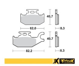 PROX KLOCKI HAMULCOWE KH413 SUZUKI LT-A/F 400F '08-'15, LT-A 450X '07-'10, LT-A 700X '05-'07, LT-A 750X '08-'15 LEWY PRZÓD