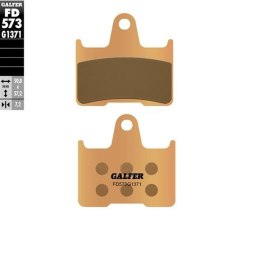 GALFER KLOCKI HAMULCOWE KH254 SPIEK METALICZNY (ZŁOTE) STREET BMW M 1000 R '23-'24; M 1000 RR '21- TYŁ