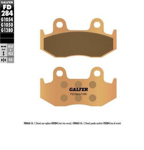GALFER KLOCKI HAMULCOWE KH323 SPIEK METALICZNY (GRUBOŚĆ 9,2 MM) GALFER KLOCKI HAMULCOWE KH323 SPIEK METALICZNY (GRUBOŚĆ 9,2 MM)