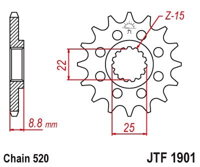 JT ZĘBATKA PRZEDNIA Z GUMĄ 1248 13 KTM SX/EXC '91-'25, BETA, GASGAS, HUSQVARNA (124813RB) (ŁAŃC. 520) - ZAMÓWIĆ JT ZĘBATKA PRZEDNIA Z GUMĄ 1248 13 KTM SX/EXC '91-'25, BETA, GASGAS, HUSQVARNA (124813RB) (ŁAŃC. 520) - ZAMÓWIĆ
