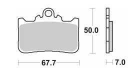 SBS KLOCKI HAMULCOWE STREET PERFORMANCE (EXCEL) SINTER KH759 KOLOR ZŁOTY PASUJE DO: HONDA CB 500 F/X/R '22-, CBR 500 R '22-, CB 