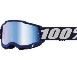 100 PROCENT GOGLE ACCURI 2 DEEPMARINE - MIRROR BLUE LENS - KOLOR GRANATOWY/BIAŁY SZYBKA NIEBIESKIE LUSTRO