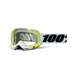 100 PROCENT GOGLE ACCURI 2 DUNDER - CLEAR LENS - KOLOR BIAŁY/CZARNY/ZIELONY SZYBKA PRZEŹROCZYSTA