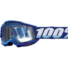 100 PROCENT GOGLE ACCURI 2 ENDURO MOTO BLUE - DUAL CLEAR LENS - KOLOR NIEBIESKI /BIAŁY SZYBKA PODWÓJNA PRZEŹROCZYSTA STARY KOD: 