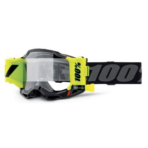 100 PROCENT GOGLE ACCURI 2 FORECAST ROLL-OFF BLACK - KOLOR CZARNY/SZARY/ŻÓŁTY FLUO SZYBKA PRZEŹROCZYSTA 100 PROCENT GOGLE ACCURI 2 FORECAST ROLL-OFF BLACK - KOLOR CZARNY/SZARY/ŻÓŁTY FLUO SZYBKA PRZEŹROCZYSTA