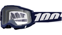 100 PROCENT GOGLE ACCURI 2 MIFFLIN - CLEAR LENS - KOLOR GRANATOWY/BIAŁY SZYBKA PRZEŹROCZYSTA