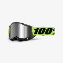 100 PROCENT GOGLE ACCURI 2 NEON YELLOW - MIRROR SILVER LENS KOLOR ŻÓŁTY FLUO/CZARNY SZYBA SREBRNE LUSTRO