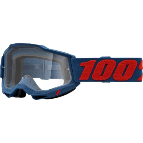 100 PROCENT GOGLE ACCURI 2 ODEON - CLEAR LENS - KOLOR NIEBIESKI/CZERWONY SZYBKA PRZEŹROCZYSTA