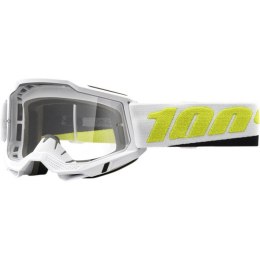 100 PROCENT GOGLE ACCURI 2 PEYOTE - CLEAR LENS - KOLOR BIAŁY/CZARNY/ŻÓŁTY SZYBKA PRZEŹROCZYSTA