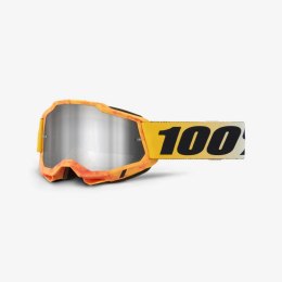 100 PROCENT GOGLE ACCURI 2 RAZZA - MIRROR SILVER LENS - KOLOR ŻÓŁTY/CZARNY SZYBA SREBRNE LUSTRO