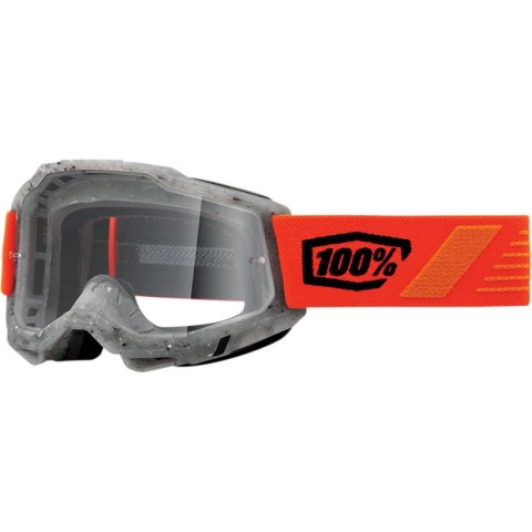 100 PROCENT GOGLE ACCURI 2 SCHRUTE - CLEAR LENS - KOLOR SZARY/POMARAŃCZOWY SZYBKA PRZEŹROCZYSTA 100 PROCENT GOGLE ACCURI 2 SCHRUTE - CLEAR LENS - KOLOR SZARY/POMARAŃCZOWY SZYBKA PRZEŹROCZYSTA