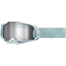 100 PROCENT GOGLE ARMEGA FARGO - MIRROR SILVER LENS - KOLOR SZARY SZYBKA SREBRNE LUSTRO
