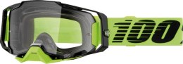 100 PROCENT GOGLE ARMEGA NEON YELLOW - CLEAR LENS - KOLOR ŻÓŁTY FLUO/CZARNY SZYBKA PRZEŹROCZYSTA