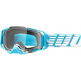 100 PROCENT GOGLE ARMEGA OVERSIZED SKY - CLEAR LENS - KOLOR NIEBIESKI/BIAŁY SZYBKA PRZEŹROCZYSTA