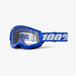 100 PROCENT GOGLE STRATA 2 BLUE - CLEAR LENS - KOLOR NIEBIESKI/BIAŁY SZYBKA PRZEŹROCZYSTA